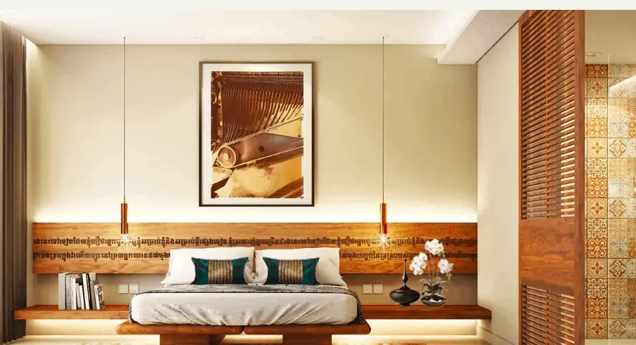 Avani FCC Angkor wat suites and bedroom cambodian interior