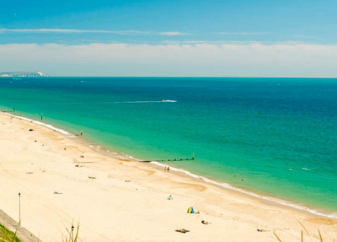 Bournemouth beach and sea