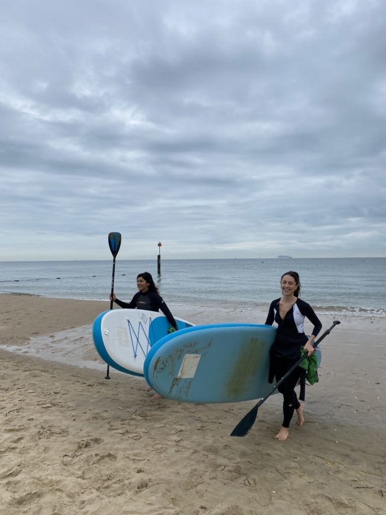 girls Sup paddle board surf Bournemouth sorted school uk