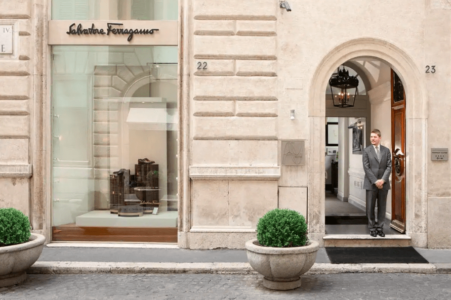 Living La Dolce Vita in Rome - Portrait Roma above the Salvatore Ferragamo boutique on Via Condotti - one of Rome's most exclusive addresses