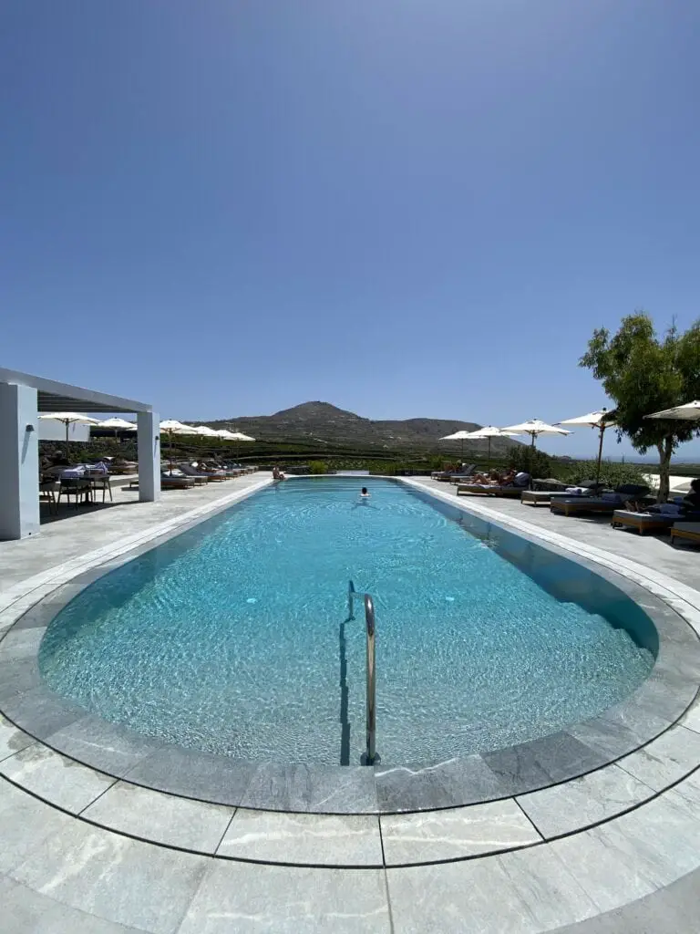 best swimming pools in santorini Vedema hotel