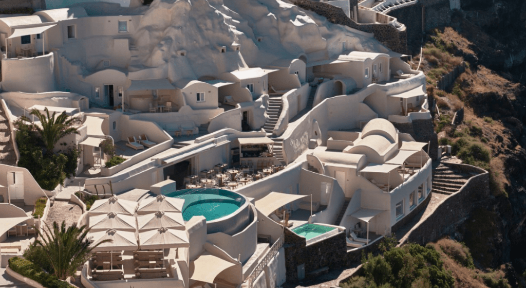 Mystique Hotel best instagram hotels in santorini Greece epic luxury hotels