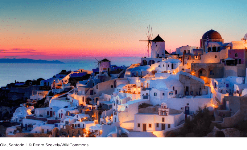 Oia at night santorini