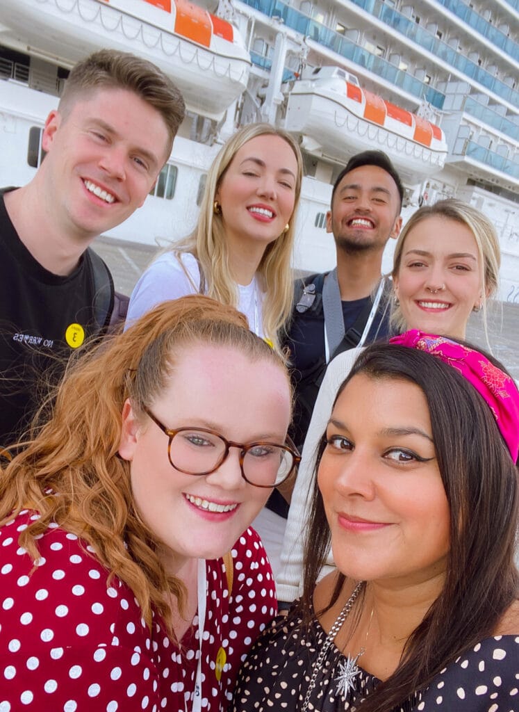 The blogger gang on board the Enchanted princess - princess cruises