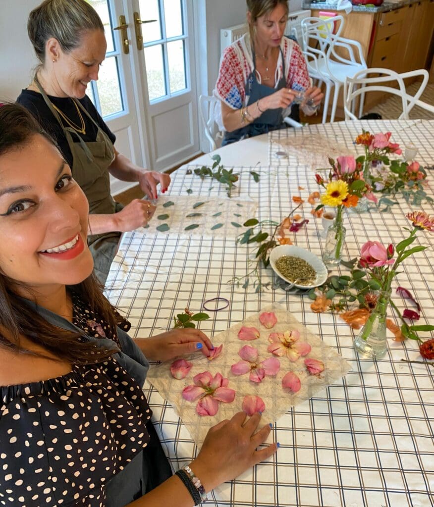 Bonnie Rakhit botanical dye workshop with love and honour cornwall