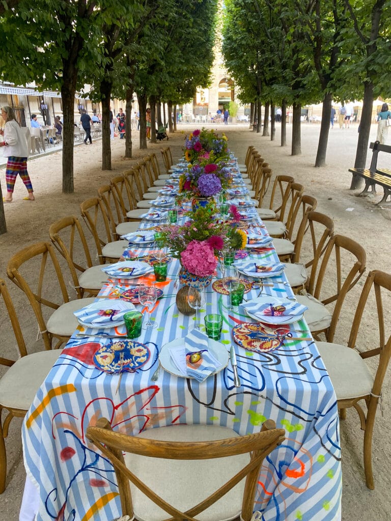 Palais du jardin emily in paris location Instagram table setting
