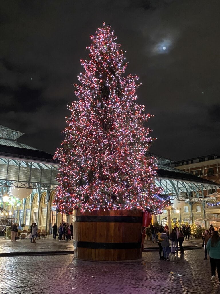 Covent garden xmas tree lights London Bonnie Rakhit