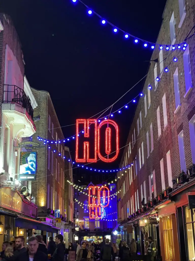 Best London xmas lights carnaby street W1