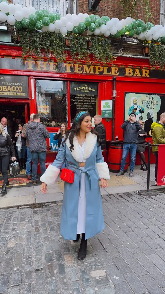 Bonnie Rakhit in Temple Bar pub Dublin Ireland