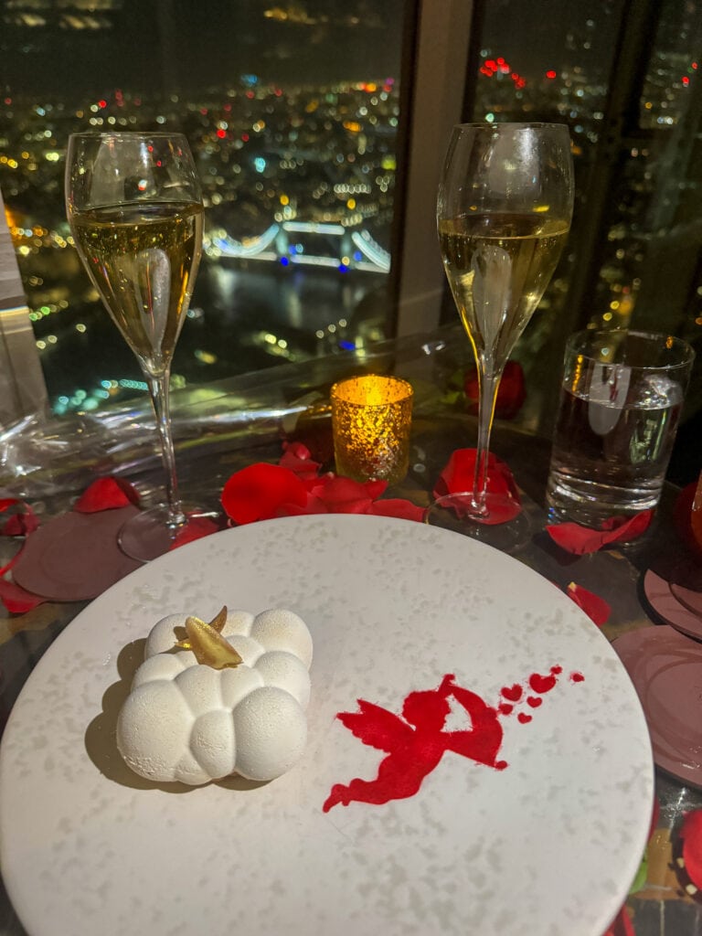 Cupid dessert at Gong Restaurant 52nd floor shangri la hotel London Shard